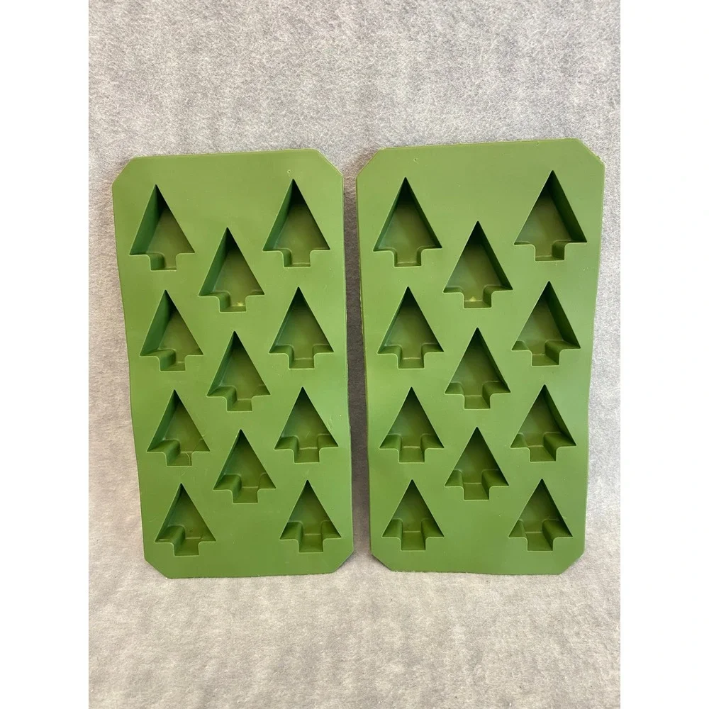 Christmas Tree Cookie‎ Candy Baking Silicone Mold Holiday Festive Party Set of 2